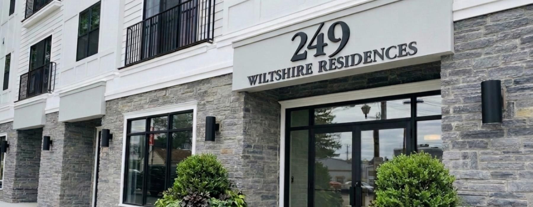 a building with a sign on the front