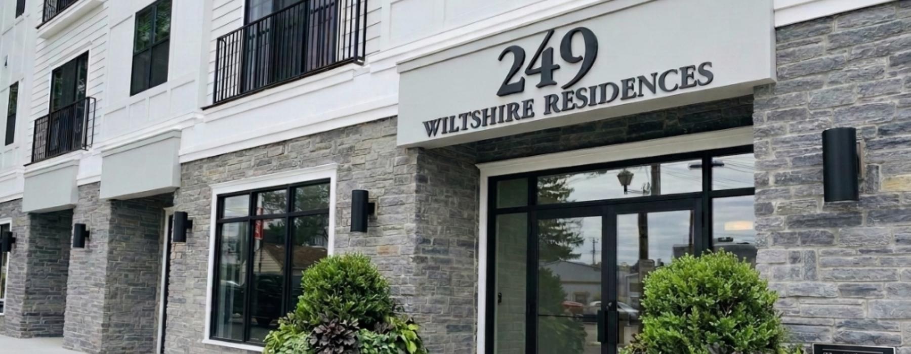 a building with a sign on the front